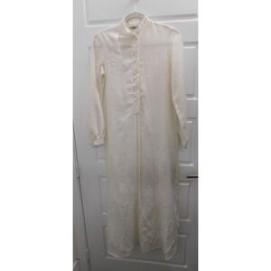 Christian Dior Jr's Nightgown White Lace Collar Long Sleeve 58579‎ sz 5